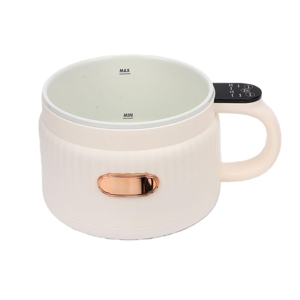 Panela Elétrica 1.6L Antiaderente Multiuso Panela de Arroz Panela de Macarrão para Cozinha Dormitório Escritório Branco