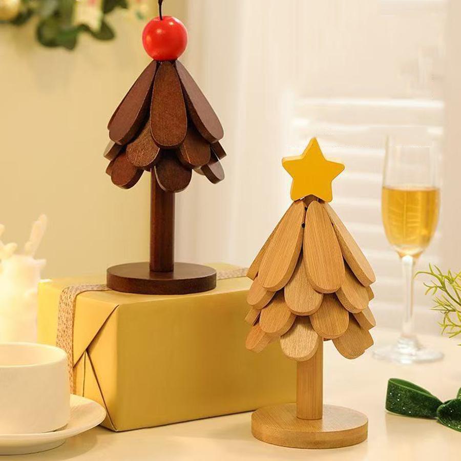 Treisolasjonsmatte Massivt tre Spisebord Anti-skoldingsmatte Gryteunderlag Festivalgave Kreativ og personlig Hjemmedekorasjon