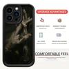 iPhone 15/16/17 Pro Max Black Groove Pattern Protective Case