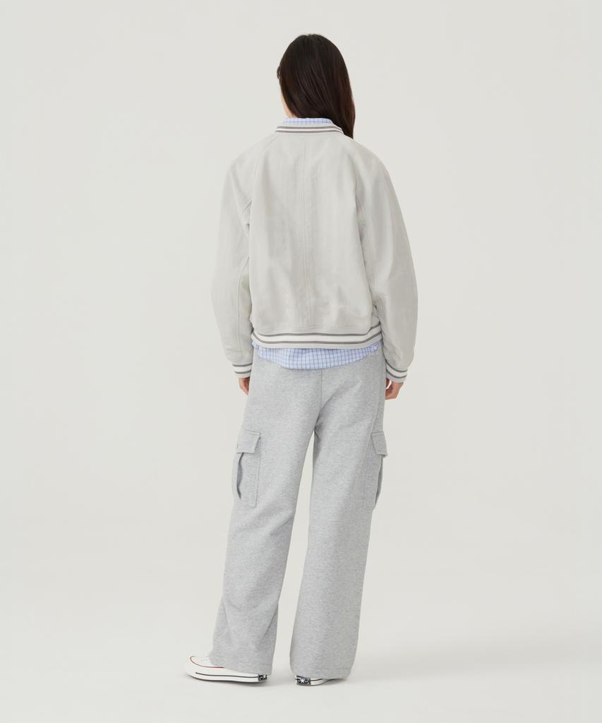 COVERNAT WOMAN Cargo Sweatpants Melange Grey