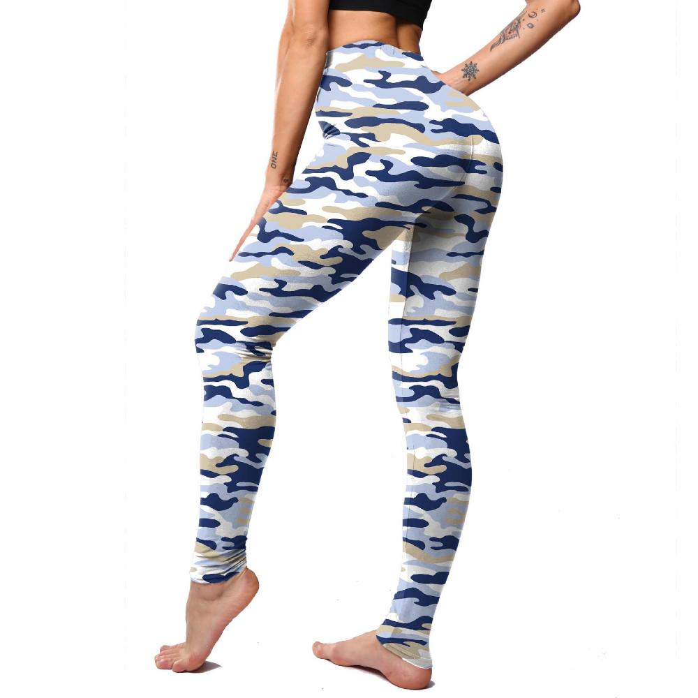 Fashion Camouflage Leopard Printed Leggings High Waist Elasticity Pants Soft Trousers For Women Workout Tights Fitness Yoga Pants