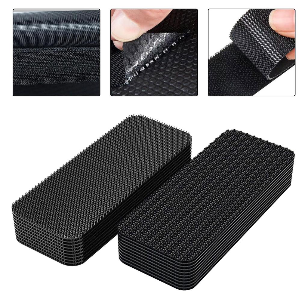 20/40/60PCS Carpet Fixing Stickers Double Sided High Adhesive Home Car Floor Mats Foot Mats Fixed Patches Anti Skid Grip Tapes