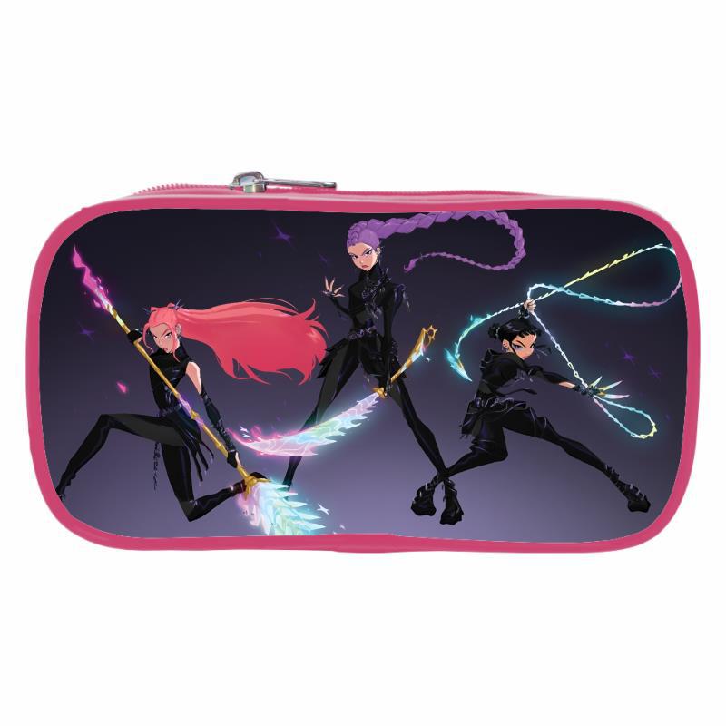 Vlastní růžový K-Pop Dívčí pouzdro na tužky Lovce démonů pro žáky základní školy