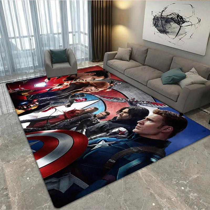 3D The Avengers Cartoon printed Carpet Living Room Bedroom Carpet Non-slip carpet home bedroom decor area rug Birthday Gift