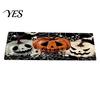 Halloween Themed Floor Rug Kitchen Rug, Pumpkin Bat Black Cat Non-slip Mat, Slip-resistant Mat Spooky Entrance Festive Decorative for Bedroom