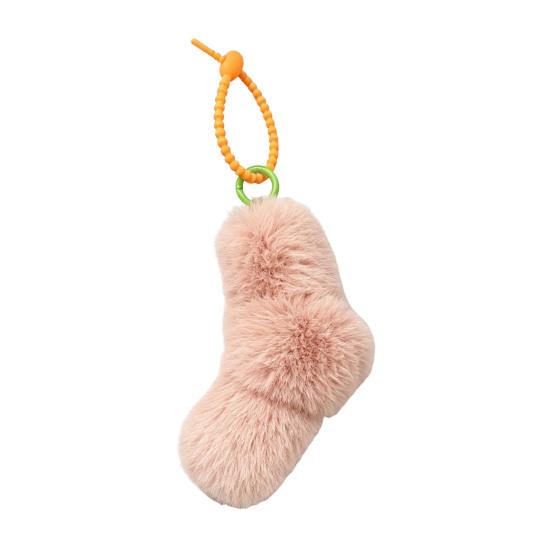 Car Key Accessory Plush Twist Knot Bag Charm, Fuzzy Keychain Pendant, Backpacks Hanging Decoration for Backpacks, Handbags, Purse, Keys Small
