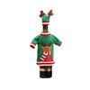 1 Set Bottle Cover Reusable Cartoon Pattern Knitted Fabric Christmas Winebottle Dress for Decorating