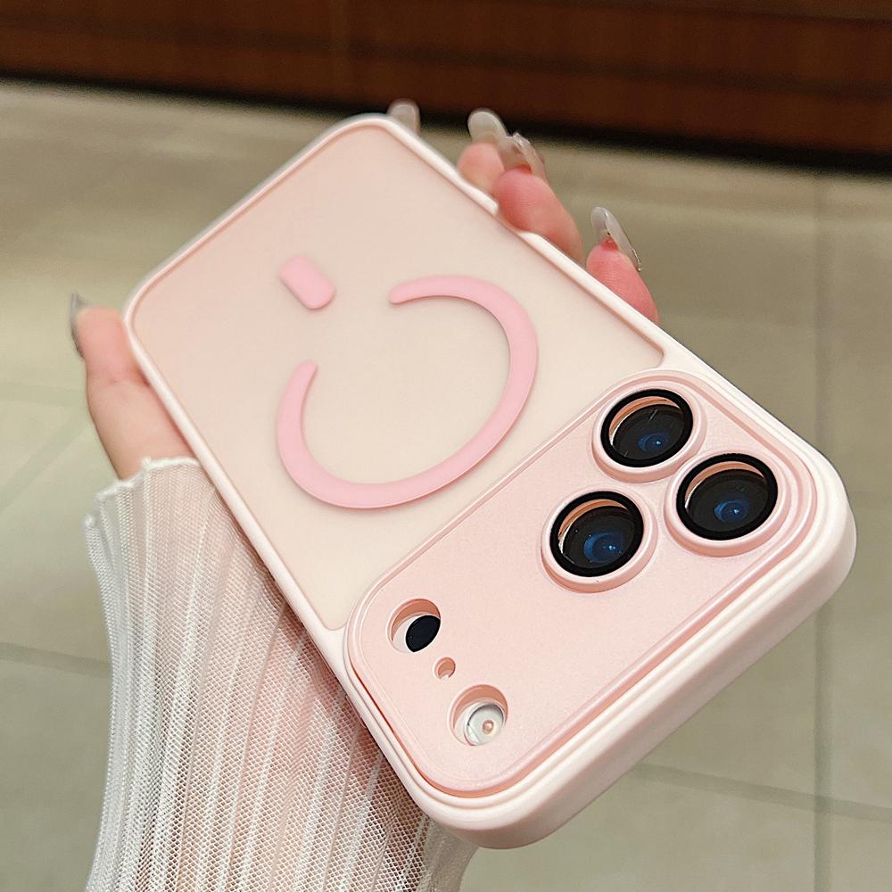 KEYSION Luxury Matte Translucent Magnetic Case for MagSafe for iPhone 17 Pro Max Wireless Charging Shockproof Armor Phone Cover