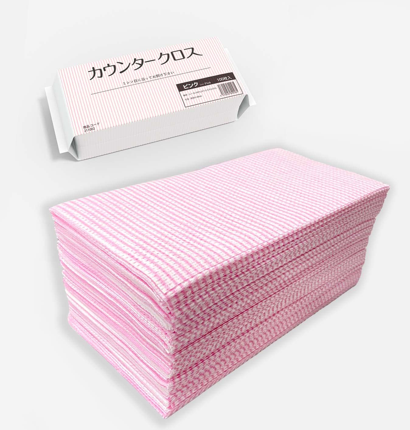 

Counter 100 commercial table duster cloth, pieces, 30x60cm, pink, disposable, non-woven cloth, reusable, use, (pink)