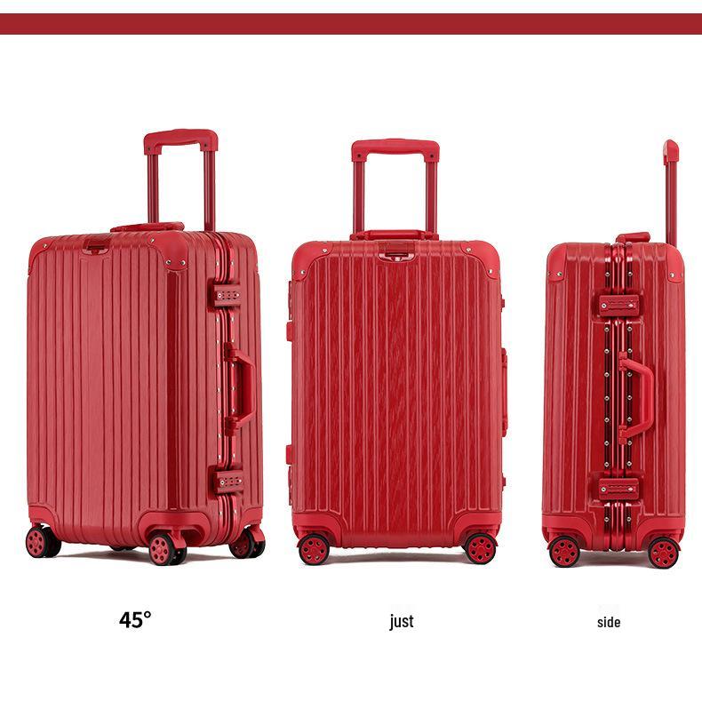 Ultralight 20-Inch Aluminum Frame Trolley Suitcase with Universal Wheels for Travel