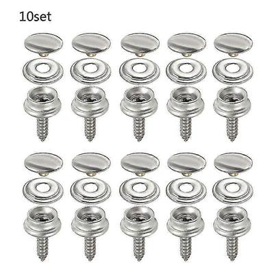 10 Sets Edelstahl Druckknopf-Set für Zelt, Marine, Yacht, Boot, Segeltuchabdeckung Werkzeuge Buchsen Knöpfe
