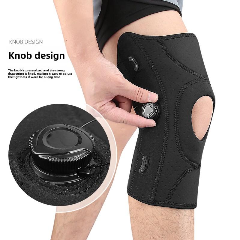 New Sports Mountaineering Knee Pads Soft and Breathable Manual Adjustment Button Pressure Spring Support Meniscus Leg Pads