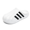 New Black and White Shell Head Half Pack Slippers Men's and Women's Bottom Light Thick Bottom One Pedal Black and White Men's and Women's Campu