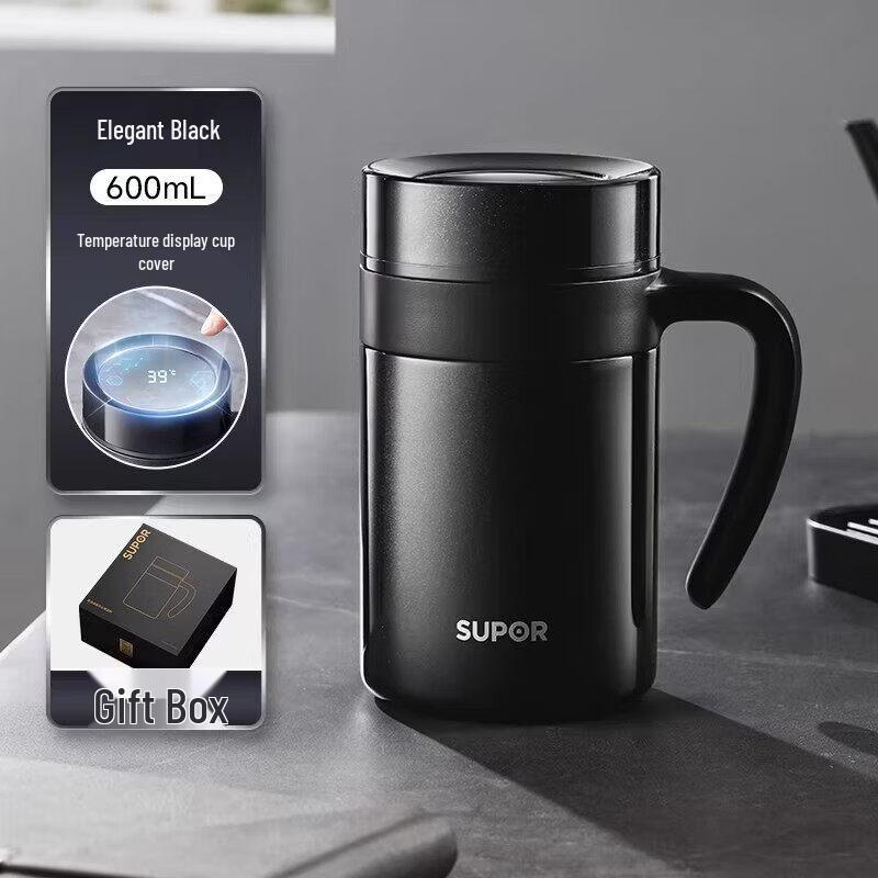 Supor 600ML 316L Stainless Steel Thermos Mug with Temperature Display