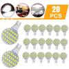 20pcs Universal Car Interior trument Lamp Atmosphere Light Reading Lamp T10/921/194 24 SMD LED Bulbs Car Lights Accessories