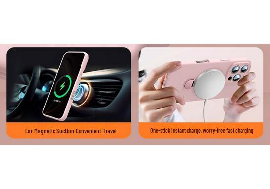 Liquid Silicone iPhone 16 Case with Rotating Stand, Magnetic Lanyard, Anti-Fall, for Apple 15 Pro Max