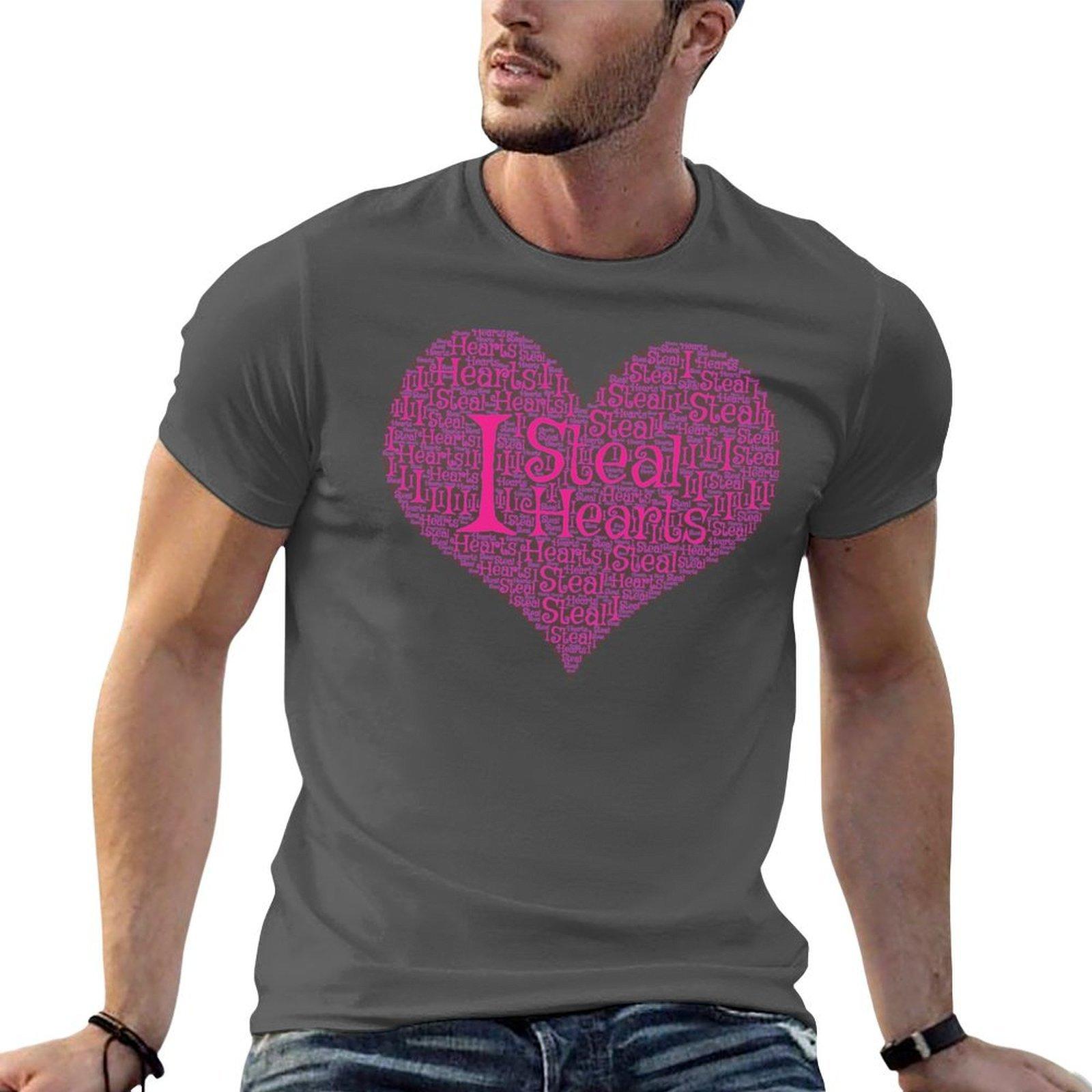 

I Steal Hearts Funny Cute Valentines Day Gag Gift Heart For Couples Boyfriend or Girlfriend TShirt 4XL