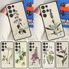 Botanical Drawings Flowers Plants Soft Case For Samsung Galaxy S24 Ultra S9 S10 S20 S22 S21 Plus S23 FE S25 Ultra Funda Cover