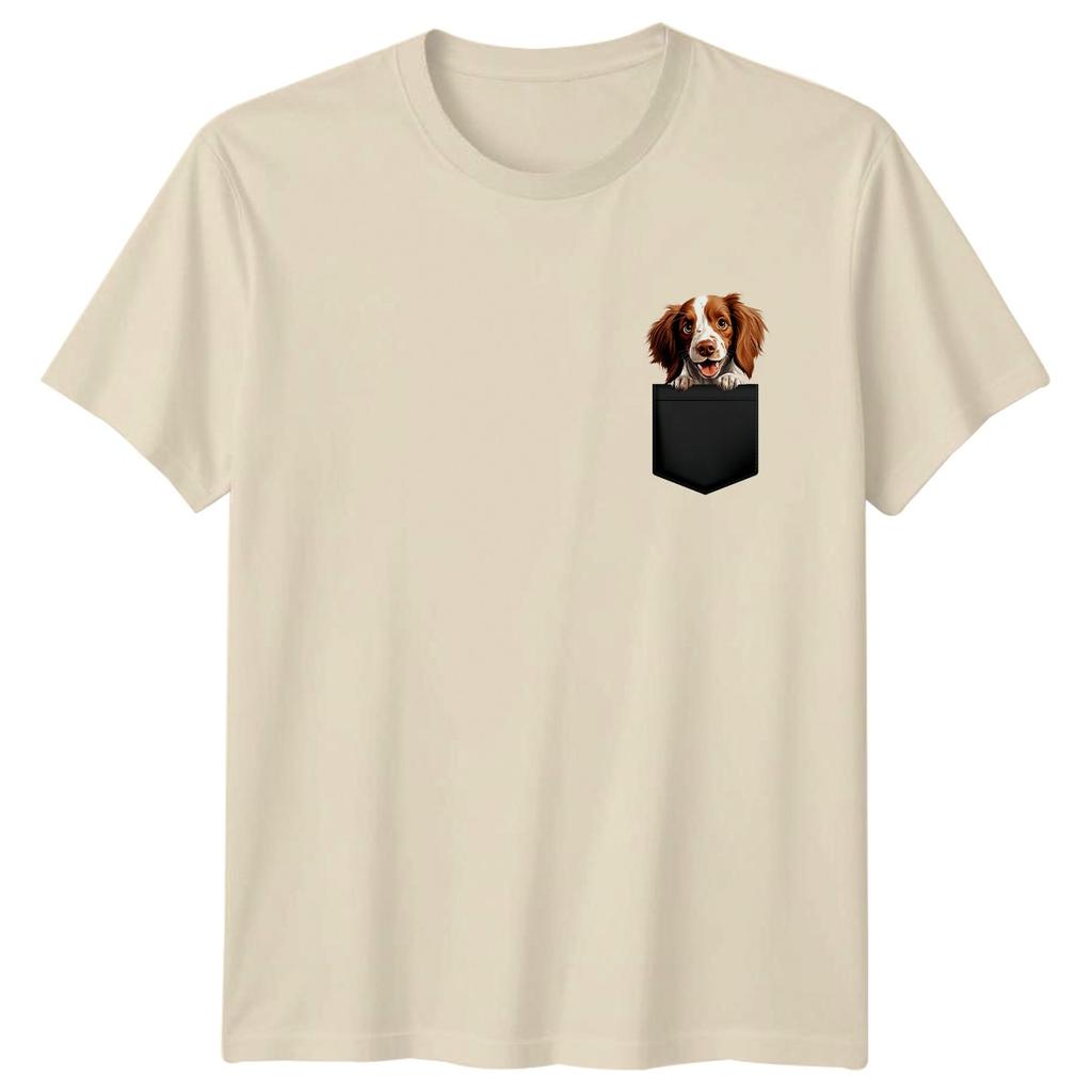 Spaniel Dog In Pocket Animals Graphic Unisex Unisex Unisex Tee