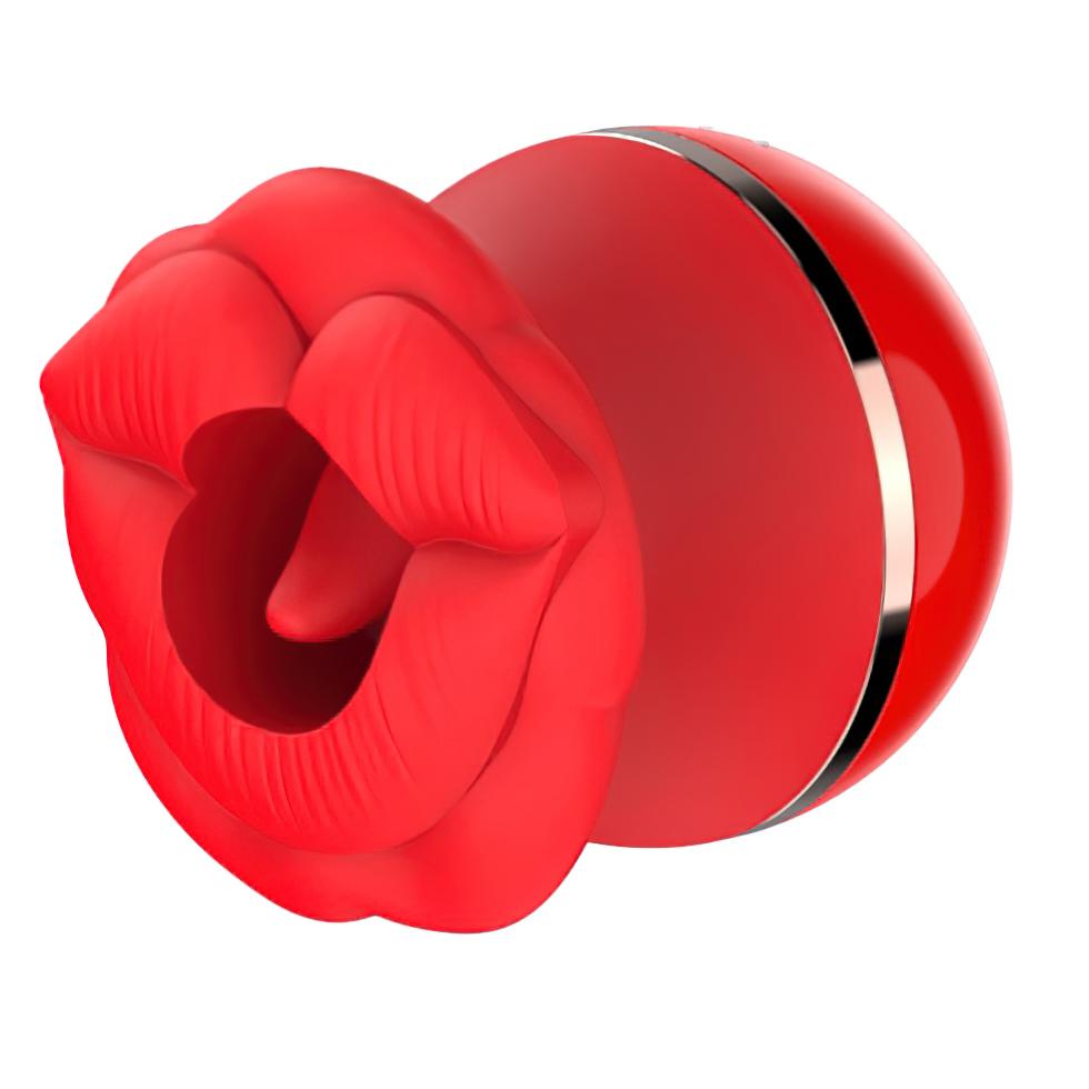 Rose Sensual Mouth Tongue Licking Suction Vibrator Adult Sex Toy Nipple Anal Oral Clitoris Stimulator Masturbation Sex Toys Adult Couples