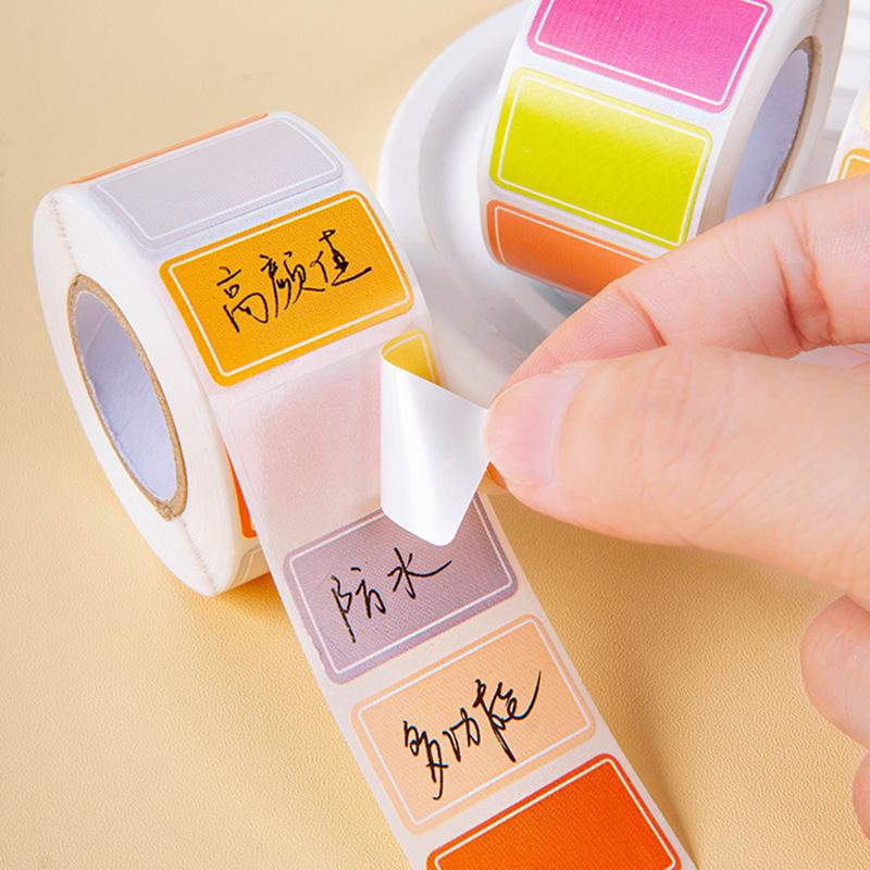 Kunstdruckpapier Etikettenaufkleber Beschreibbare Dekorative Aufkleber für Notizbücher Tagebücher Planer Wasserdichte DIY Materialien Scrapbooking Aufkleber ZYF