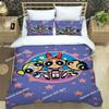 3D P-Powerpuff-Girls Cartoon Bedding Set Printed Bed Set Duvet Cover Sheet Pillowcase Bed Soft Quilt Cover Full Queen King Size