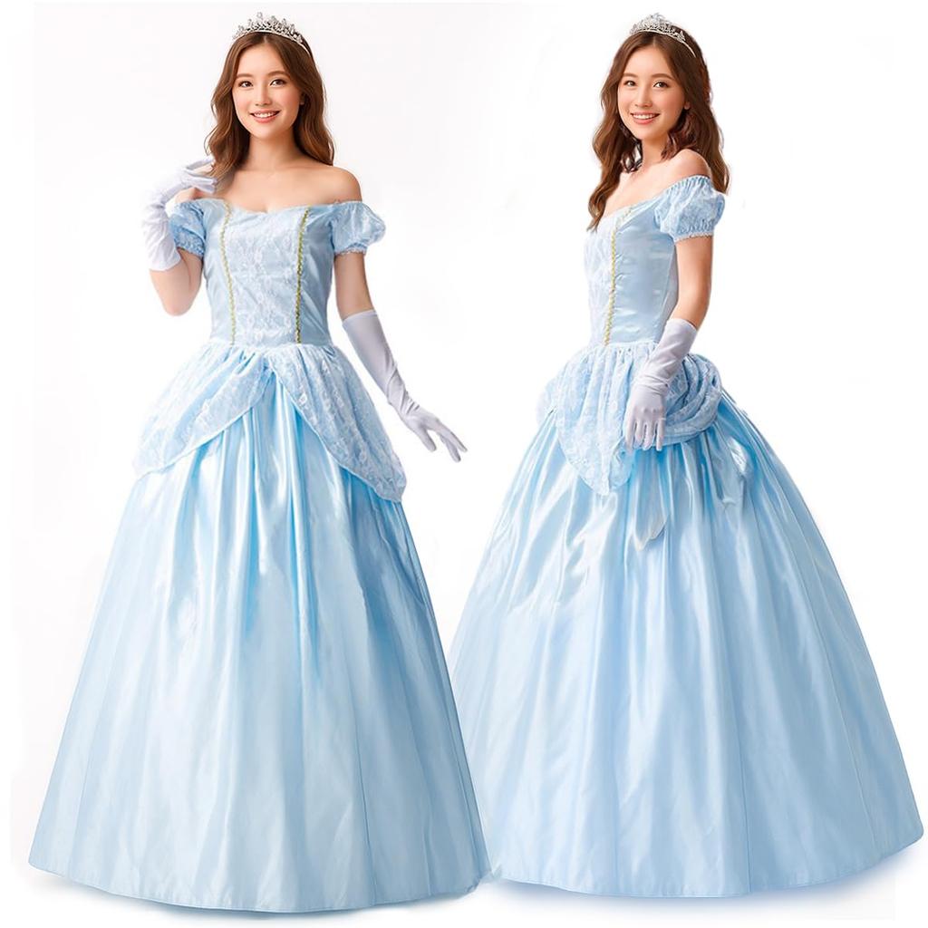 Cinderella Adult Halloween Princess Sizes 419 [monoii] Cosplay, Costume, Dress, S, M, L, XL,
