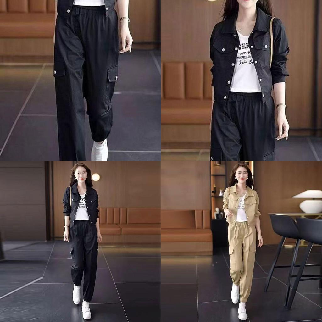 Urban Style Womens Summer Suit Set With Long Sleeves For Office Casual Wear