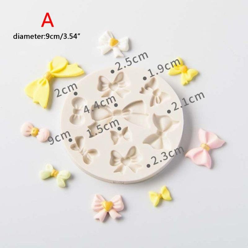 DIY Wax-Melt Moulds Heart Flower Bow-Shape Silicone Molds Chocolate Candy Gummy Molds for Party Cake Decorations Tool