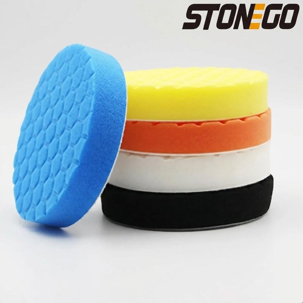 5Pcs Car Buffing Polishing Pads Kit Foam Polishers for Car Waxing Cutting Polishing Accessories Auto Detailing Supplies