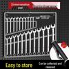 10-Piece Double-Ended Open-End Wrench Tool Set - Chrome Vanadium Steel, Ideal for Automotive Repair
