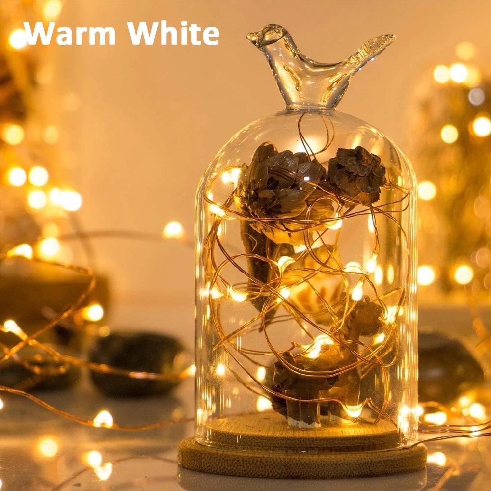 

LED String Fairy Light, Mini Battery Operated Copper Wire Starry Fairy Lights for Bedroom, Party, Wedding, Christmas Decor 1m 10LEDs