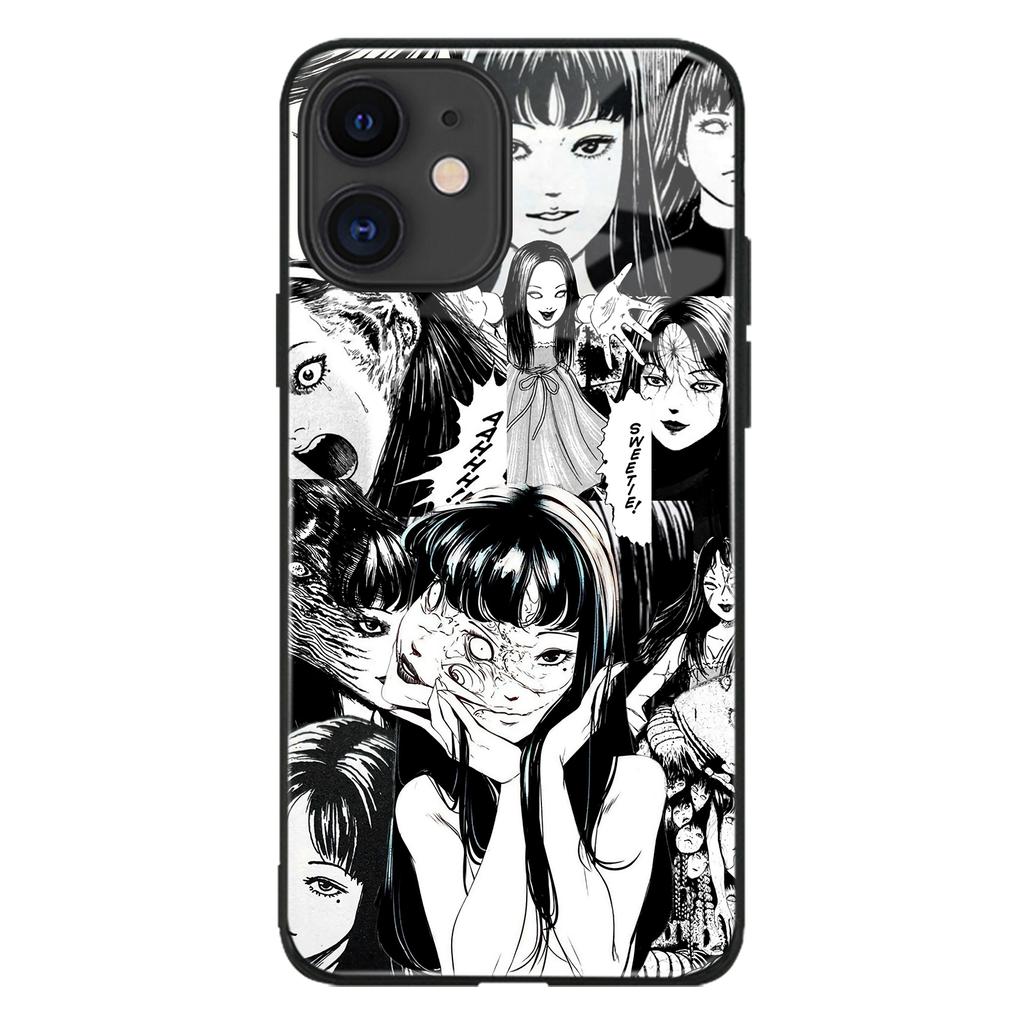 Lesklý skleněný kryt na telefon Junji Ito Tomie Kawakami Anime Manga pro iPhone SE 6s 7 8 Plus X Xr Xs 11 12 13 Mini Pro Max Samsung