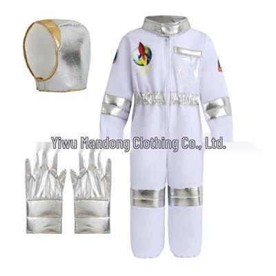 Schattig Astronaut Jumpsuit Kostuum voor Kinderen – Wit Ruimtepak voor Rollenspel of Halloween.