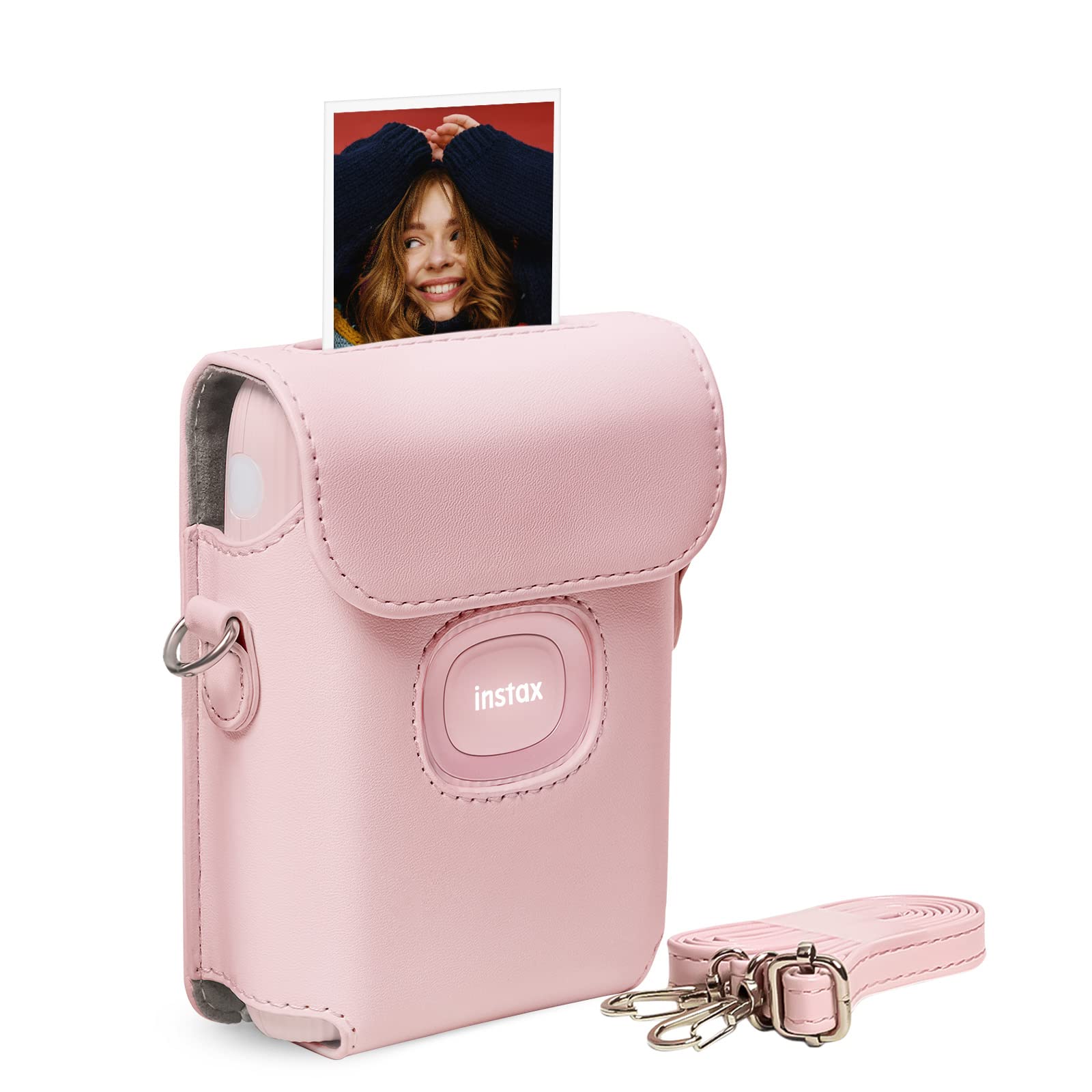 

kinokoo Smartphone Printer Instax Mini Link2 Case Fujifilm Instax Smartphone Printer Mini Link2 Protective Case with Shoulder Strap PU Leather You can