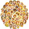 50 Sunflower Girl Stickers Sunflower Creative Cartoon Little Daisy Girl Stickers Summer Fresh