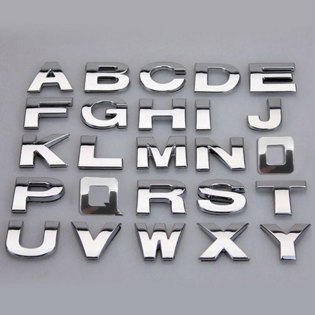 Cars Auto Parts Badge Car Emblem Decals Auto Ornamentsation Sticker Number Self-adhesive Letter