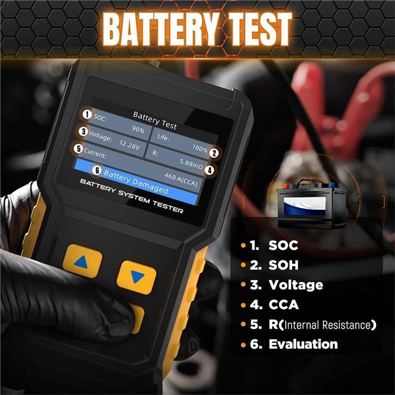 For Car Battery Tester 12V 24V, Automotive Load Tester For Vehicles- For Cars, Trucks, Motorcycles,Boats
