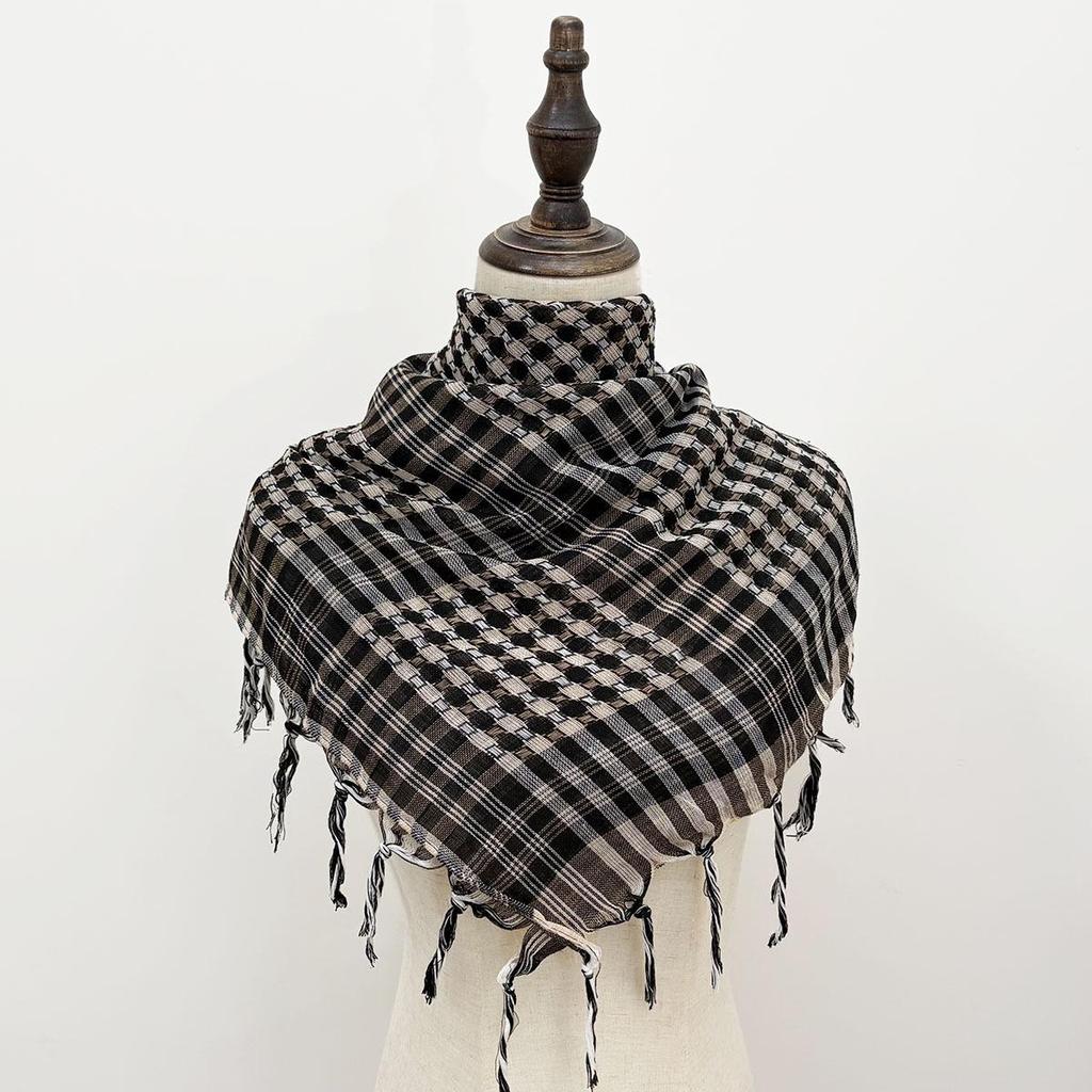 Bufanda con Borla Keffiyeh de Arafat Transfronteriza: Ropa Táctica para Desierto Ligera y Resistente al Viento/Arena