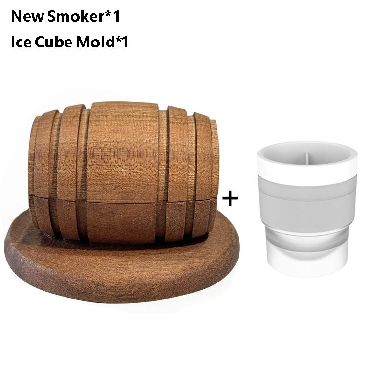 Cocktail Smoker Kit with Apple Cherry Oak Pecan Wood Chips Whiskey Wooden Smoked Wood Hood Smoker for Bar Drinks Kitchen Tools 5