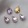 20pcs Stainless Steel Charm Crystals Water Drop Pendants For DIY Jewelry Earrings Making Findings 12 colors 11x18mm