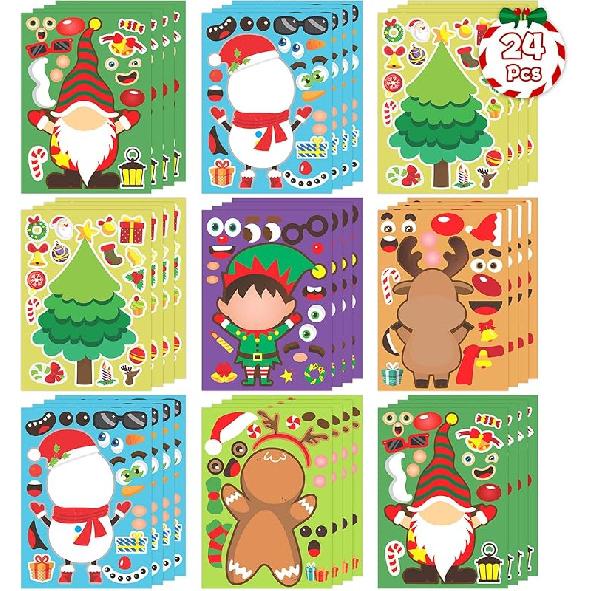 24 Sheets 8.27''×5.9'' Make Your Own Robot Stickers for Kids Toddlers, Make a Face Stickers for Kids Party Favors Activities