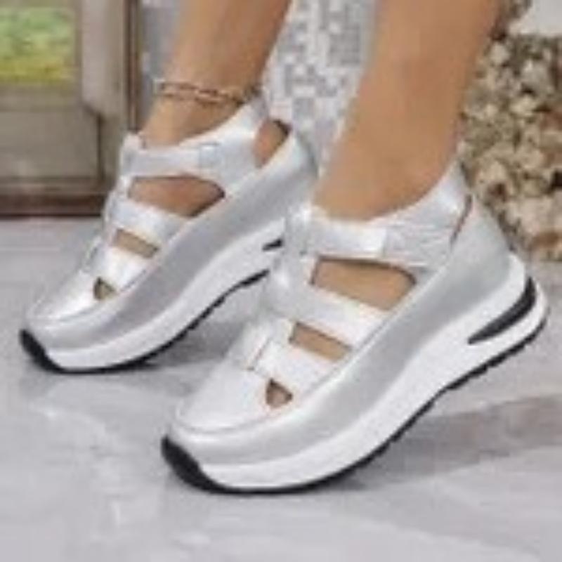 Fashion Summer Women's Shoes 2025 Closed Toe Women's Sandals Rome Casual Sandals Women Hollow Platform Wedges Female Sandalias De Mujer