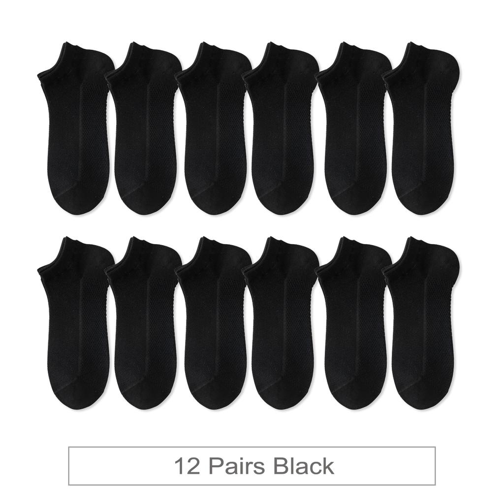 12 Pairs New Woman Cotton Socks Short Thin Mesh Breathable Sock Short Low Cut Colorful Summer Girl Sock
