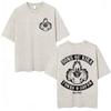 Anime Death Note Ryuk Yagami Light Vintage gewaschenes T-Shirt Herrenbekleidung Baumwoll-T-Shirt Mode Kurzarm-T-Shirts Streetwear
