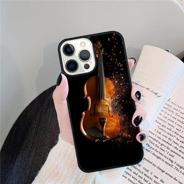 Musical Cello Violin Coque Shell For iPhone 17 Air 15 16 14 13 12 Pro Max 11 Pro Max Plus Phone Case Cover