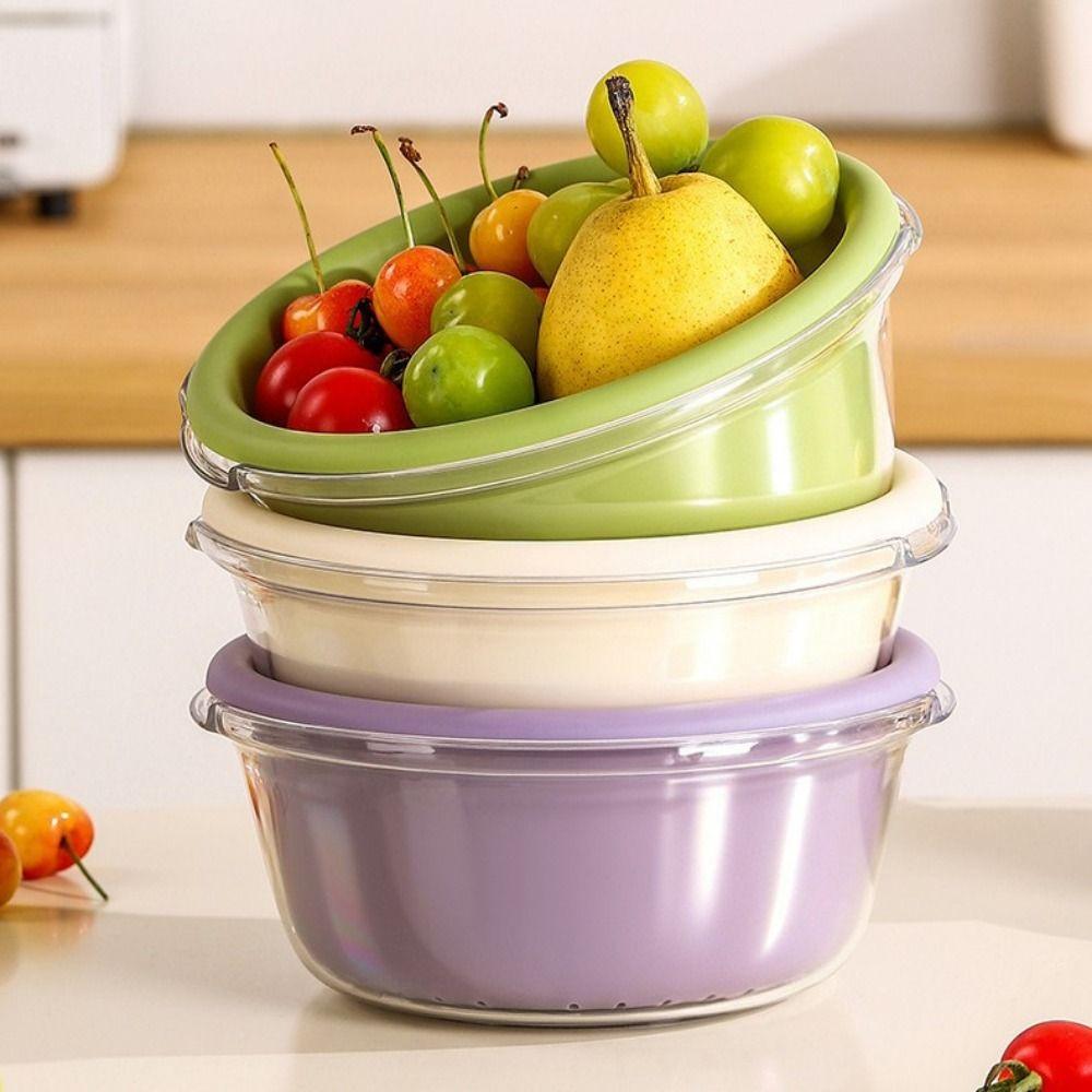 Large Capacity Vegetable Washing Basket Plastic Food Drain Basket Fruit Washing Basket Kitchen Use
