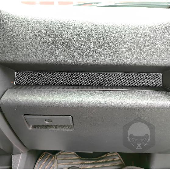 for Ford F-150 Raptor 2017-2020 Accessories Glove Box Top Strip | Real Carbon Fiber, for Ford F150 F-150 Raptor 2017 2018 2019 2020, Interior Trim