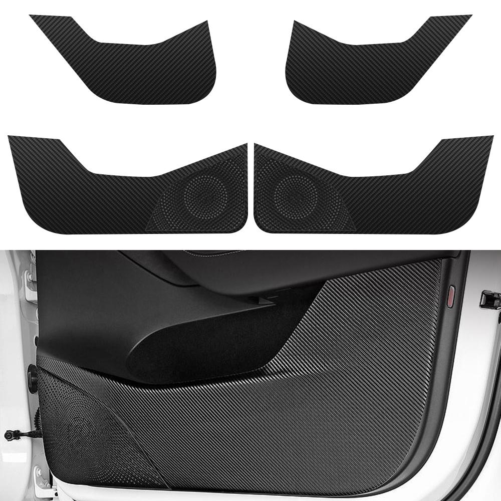 Door Anti Kick Pad for Tesla  Model 3 2021-2023 Model Y 2023-2025 Car Carbon Fiber Sticker Protection Side Edge Film Protector