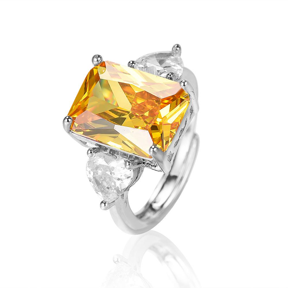 Hot Love Zircon Ring Simulation Ruby Gemstone Live Ring Party Atmosphere Ring